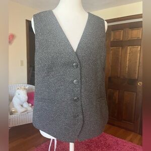 J. Jill Charcoal Textured Vest